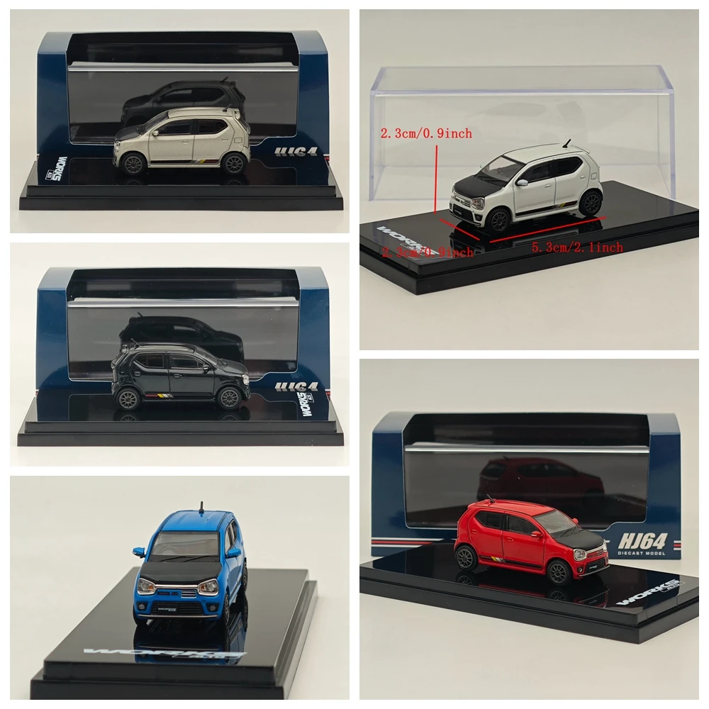 

Hobby Japan 1/64 ALTO WORKS (HA36S) Carbon Bonnet / Customized Version HJ641070C Series Diecast Model Car Miniature Collection