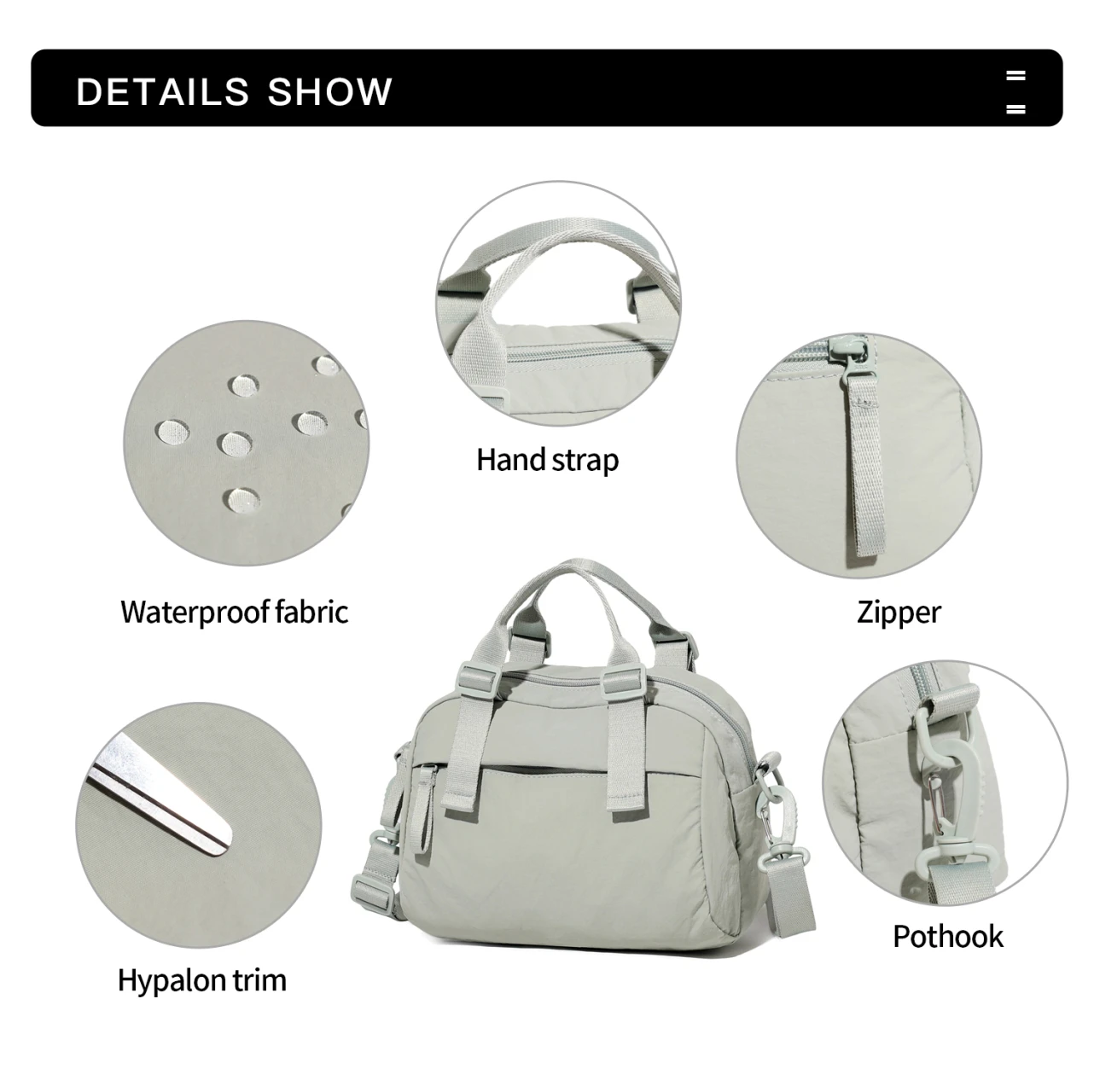 حقيبة كتف كاجوال للسيدات، حقيبة كروس للركاب ذات سعة كبيرة، حقيبة يد بسيطة ومتينة، مادة نايلون، يجب أن تكون قابلة للتعديل #5