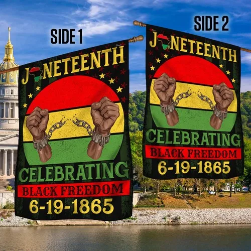 Juneteenth احتفال بعلم الحرية السوداء، علم وطني، ديكور EYY #3