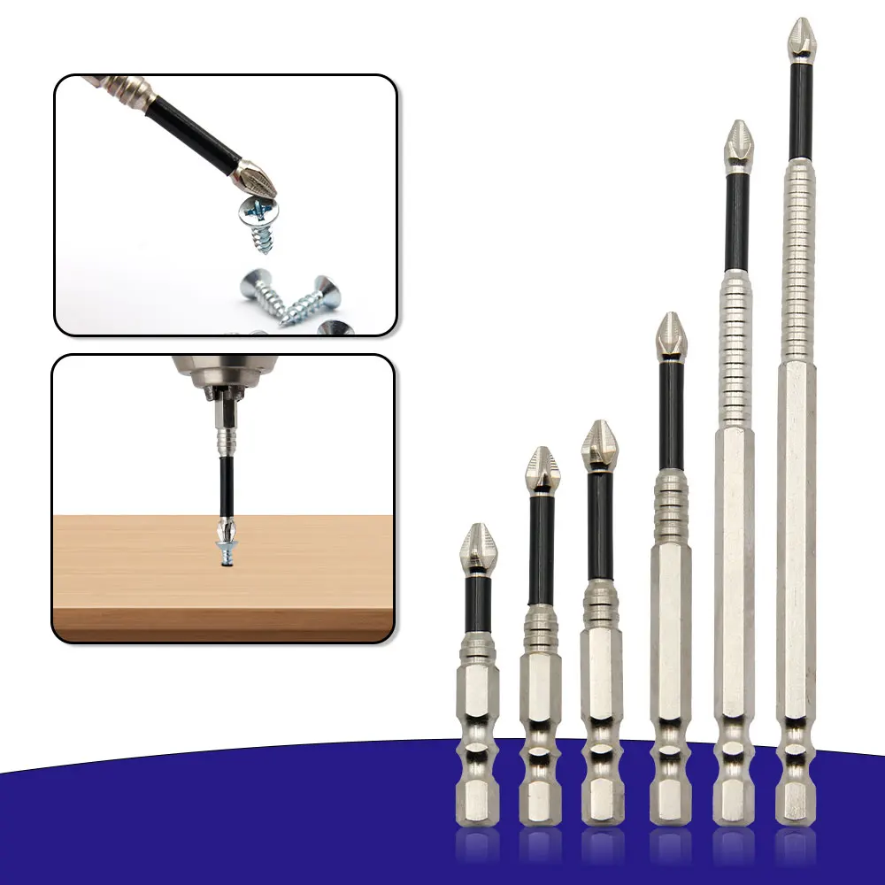 K5 thread impact magnetic electric screwdriver head hexagonal handle anti slip cross screwdriver head tool accessory set