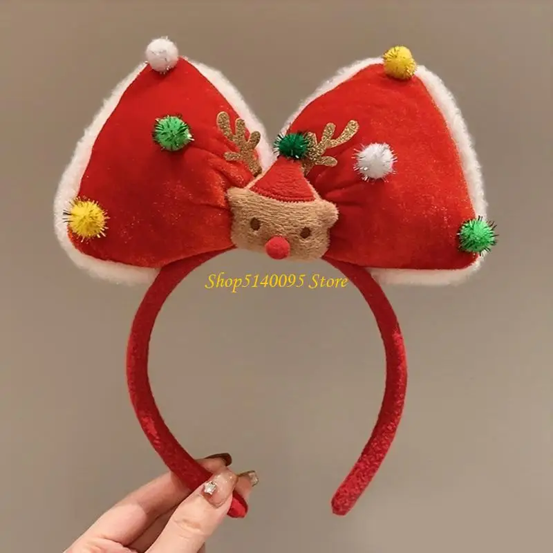 Dxae Christmas Rendeer Antler Bandband Cartoon Headpices Party Decoration For Festive Cosplay Costume Hair Accessory