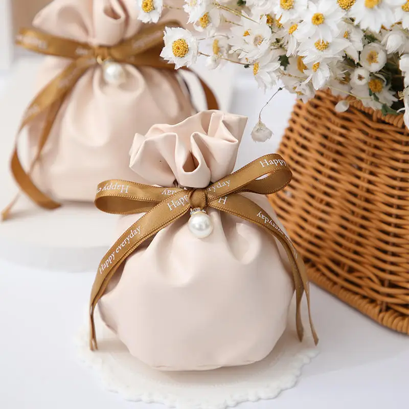 

Nordic Style Leather Wedding Candy Bags Baby Shower Favors Party Supplies Wholesale Packaging Gift Box