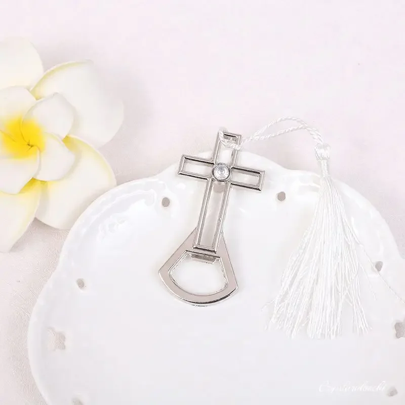 10Pc Vintage Bottle Opener Cross Accessories Wedding Pendant Beer Opener Wedding Party Supplies Cross Souvenir