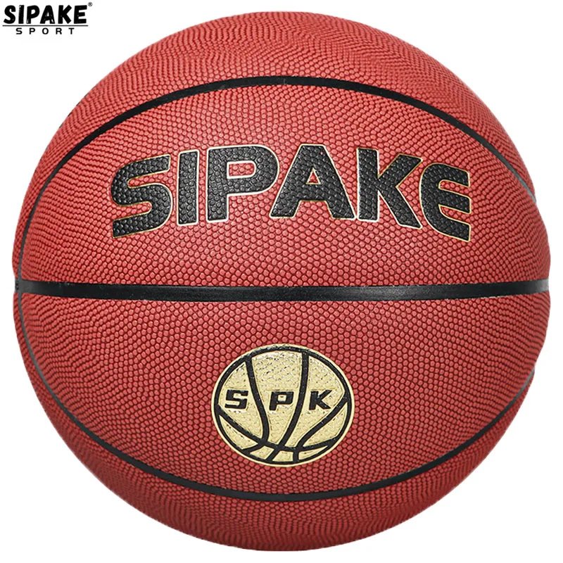 SIPAKE บาสเก็ตบอล PU ขนาด 7 Materia ทีมกีฬาการแข่งขันการฝึกอบรมบาสเก็ตบอลในร่มและกลางแจ้งทนต่อการสึกหรอลูกบอลคุณภาพสูง
