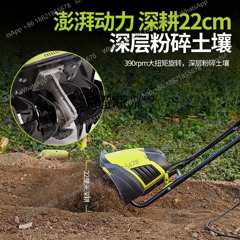X  ss New style Guqiang electric small soil loosening multifunctional pastoral rotary tiller machine translation soil machine