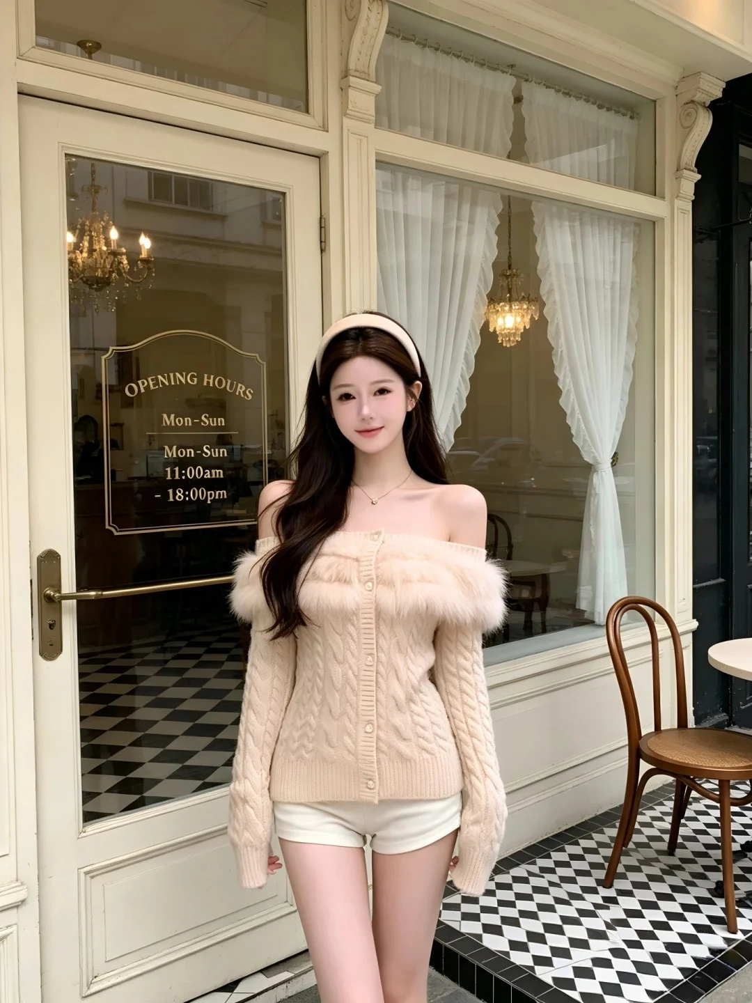 Pure Desire Style Long Sleeve Knitted Sweater Women's Slim Fit Shoulder Bared One-Shoulder Design Autumn Fashion Top