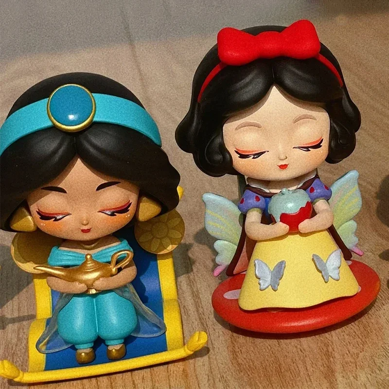 Disney Princess Becoming A Better Self Series Blind Box Cinderella Snow White Bell Anime Figure Mystery Box Model Kids Toy Gifts