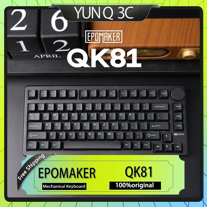 

EPOMAKER QK81 Механическая клавиатура Беспроводная трехрежимная механическая клавиатура по индивидуальному заказу Прокладка с возможностью горячей замены Офисные игровые аксессуары