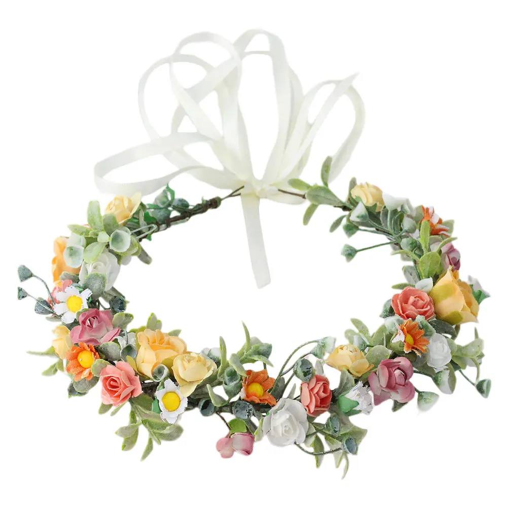 

Simulation Flower Hairband 3D Rose Headwear For Women Girls Vintage Cloth Floral Hair Accessory Lightweight Party Photography