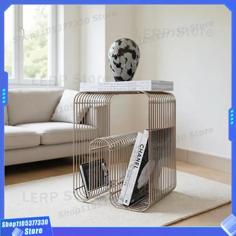 Nordic Metal Floor to Ceiling Magazine Rack Creative Paint Bucket Shelf Industrial Style Newspaper Storage Stand for Living