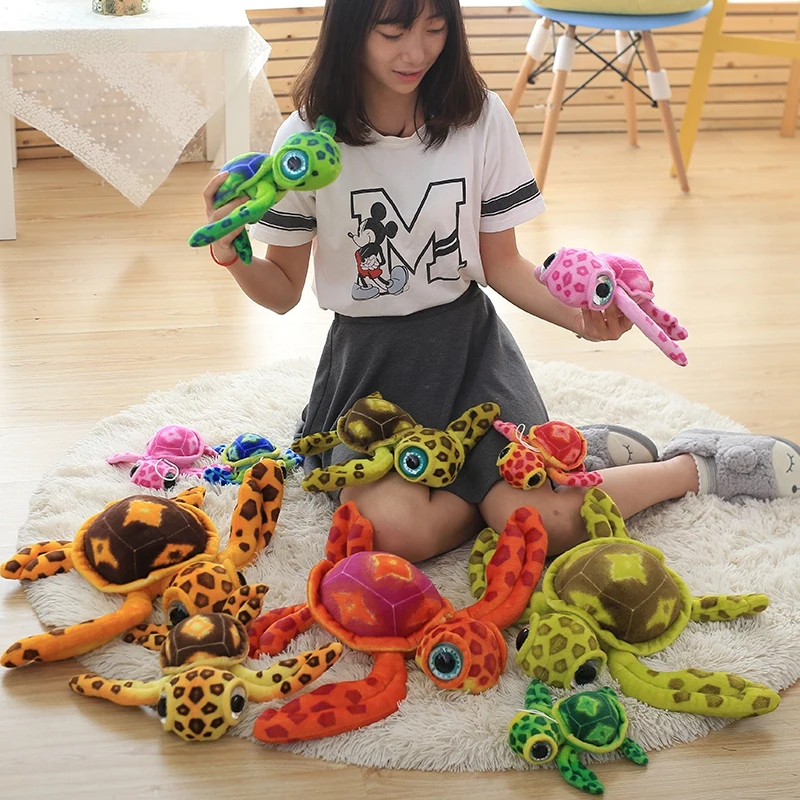 

Cute Colorful Sea Turtle Plush Toy Soft Stuffed Marine Animal Plush with Multiple Size Lovely Birthday Christmas Gift for Kids