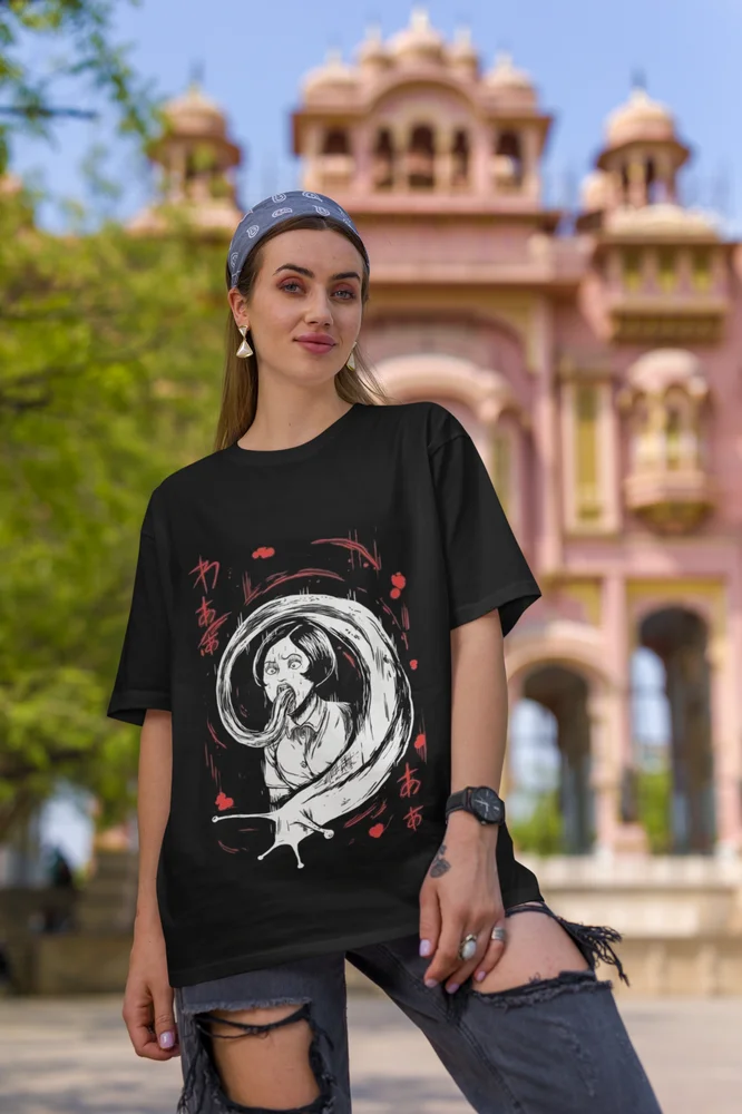 Slug Girl Tshirt Tomie Shirt Junji Ito T-Shirt Horror Anime Manga Uzumaki Tee