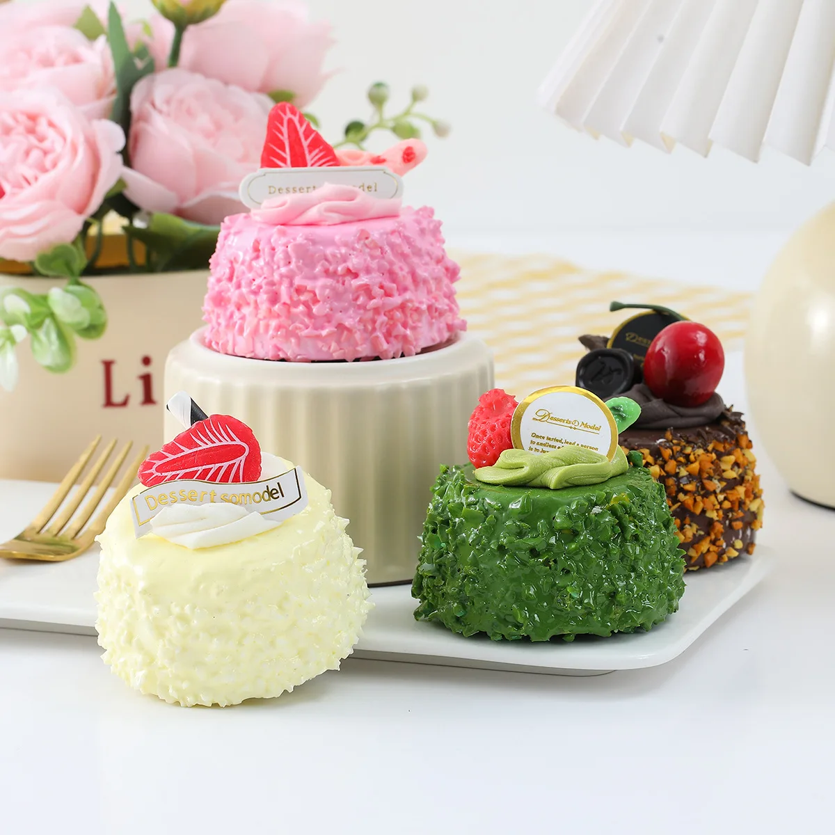 

Artificial Chocolate Cake Mousse Fake Cake Dessert Shop Refrigerator Stickers Food Play Window Display Simulation Decorations