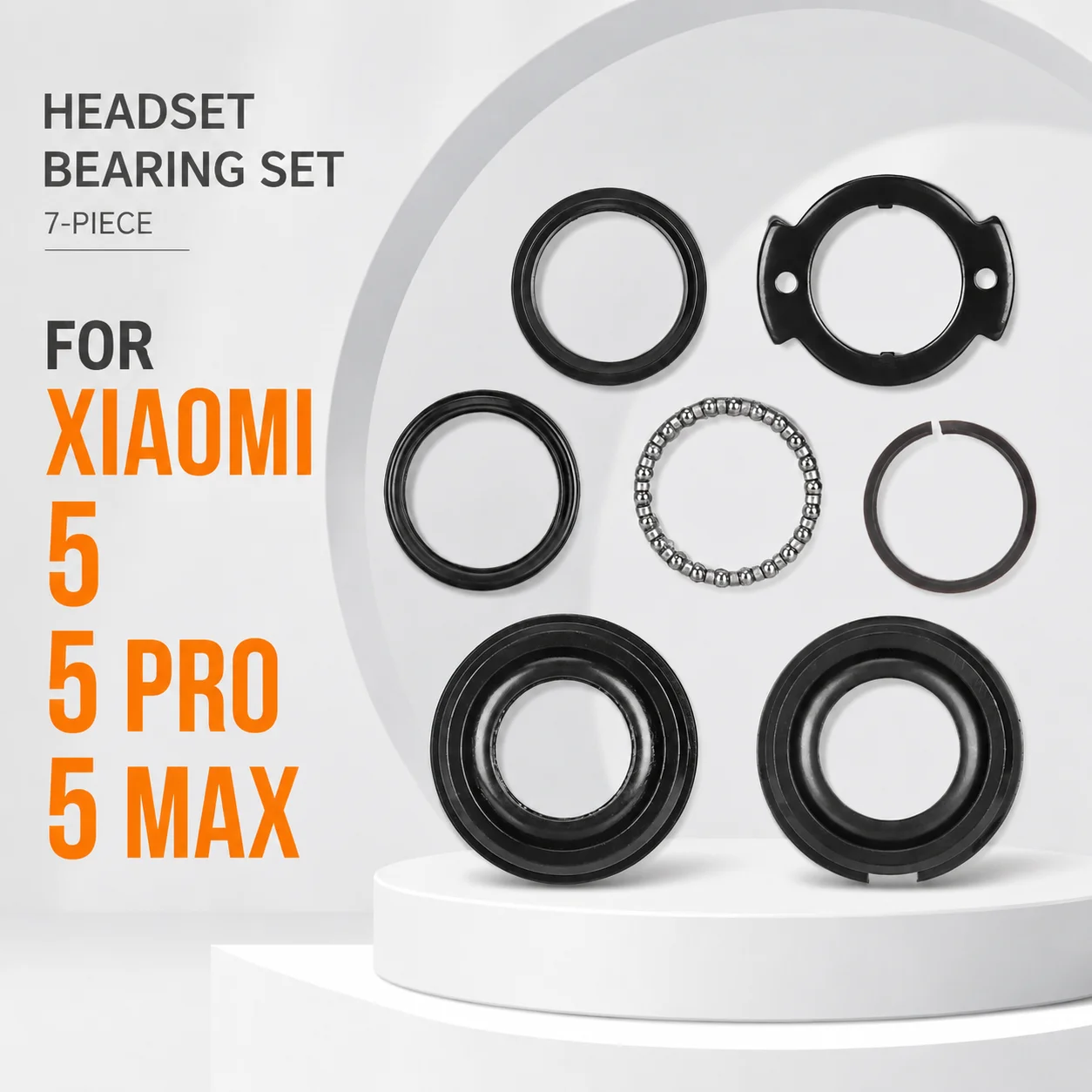 Original 7-Piece Headset Bearing Set for XiaoMi 5 5 Pro 5 Max Scooter Fork Steering Column Replacement