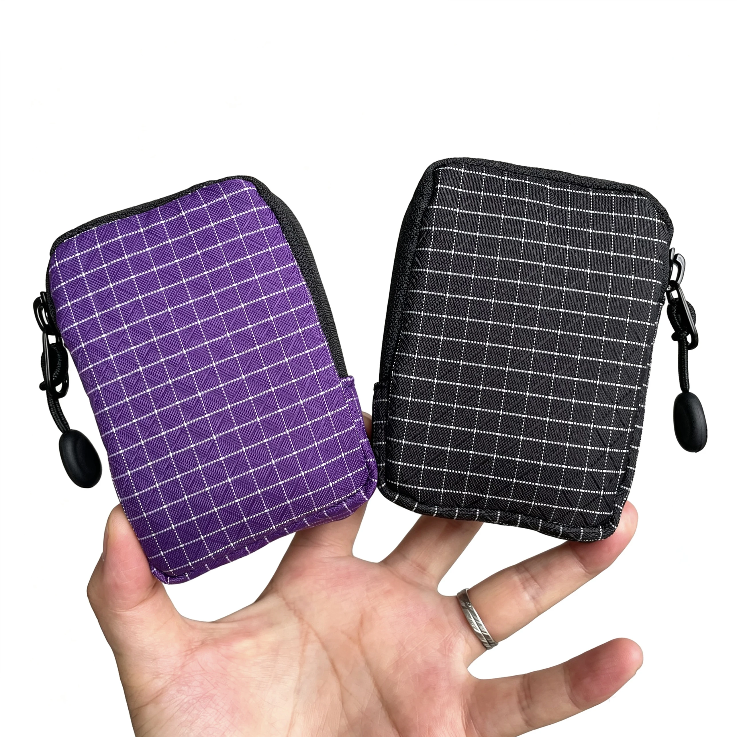 Bolsa de Armazenamento Minimalista em Tecido Dyneema/X-Pac/Oxford, Leve e Prática para Armazenar Moedas, Cartões, Chaves e Dinheiro