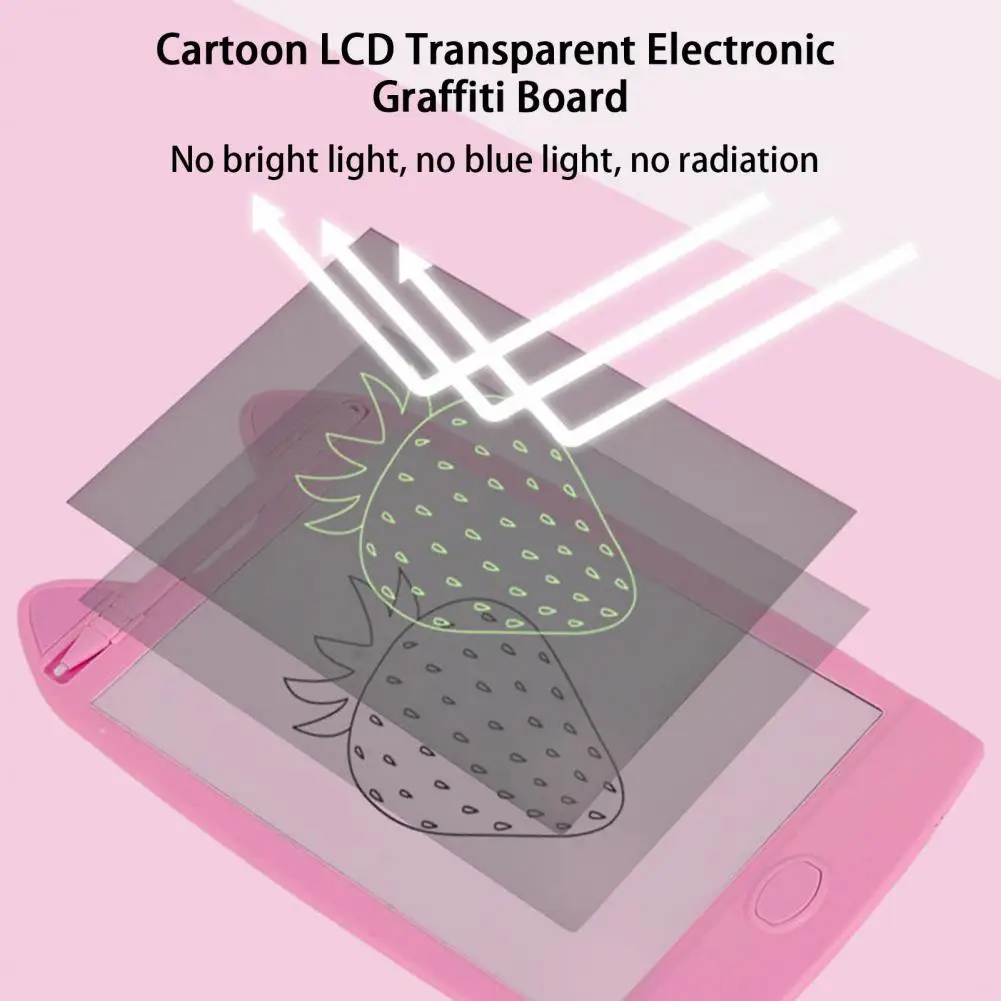 Almofada de escrita excelente sem luz azul sensível ao toque crianças dos desenhos animados lcd digital gráficos tablets material escolar