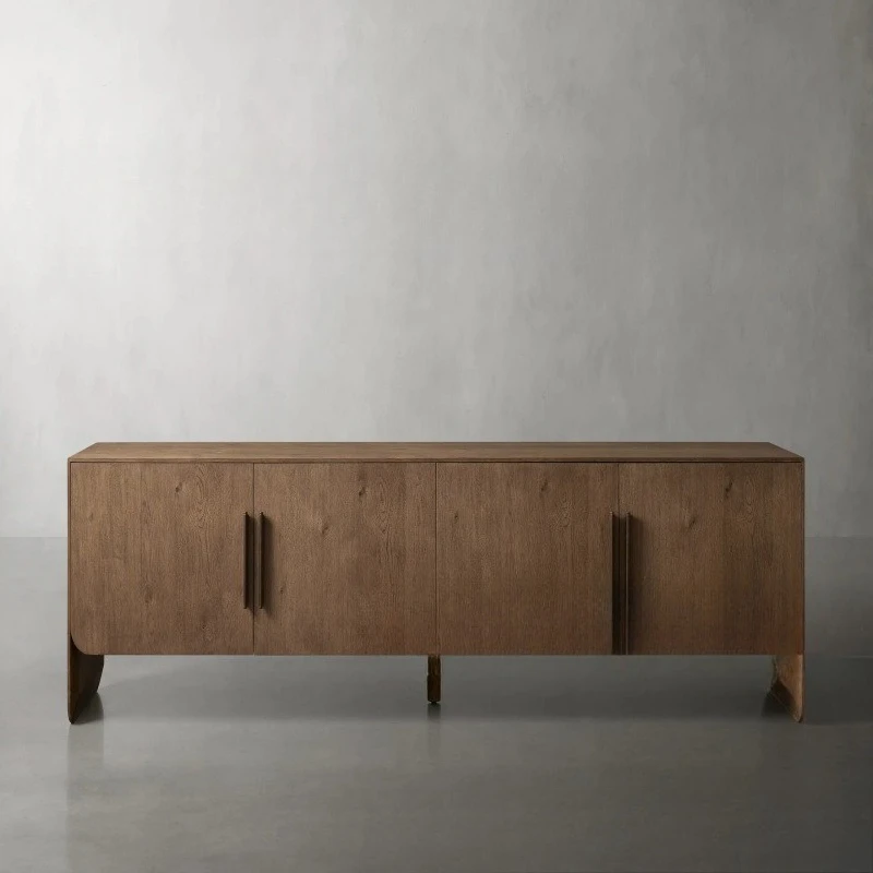 TV cabinet modern simple living room, retro floor cabinet