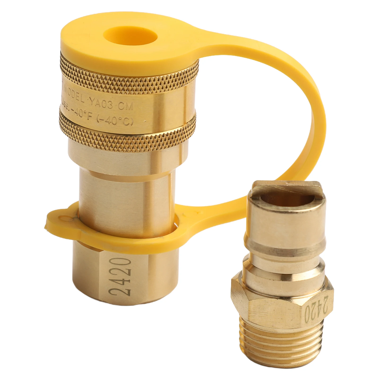 1/2 Inch Gas Adapter Brass Quick Connection Adapter For Equipment Installation Propane Systems Secure And Tight Connection