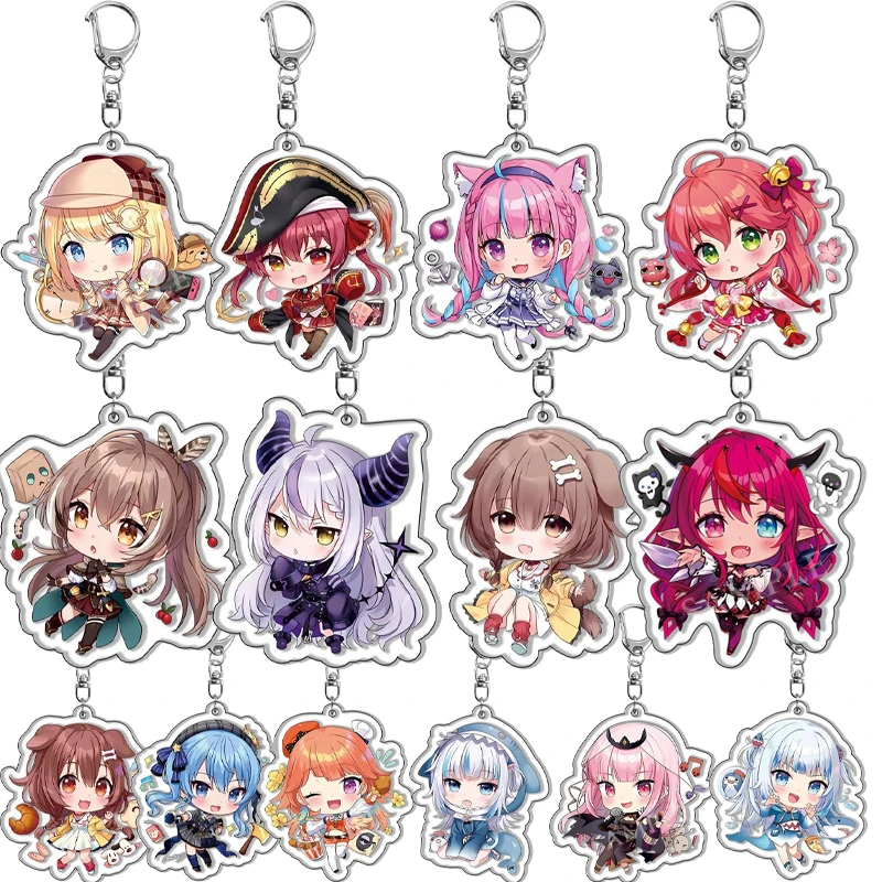 

Милый аниме мультфильм VTuber персонажи акриловый брелок аксессуары Kawaii мультфильм девушки орнамент ювелирное украшение подарок на день рождения