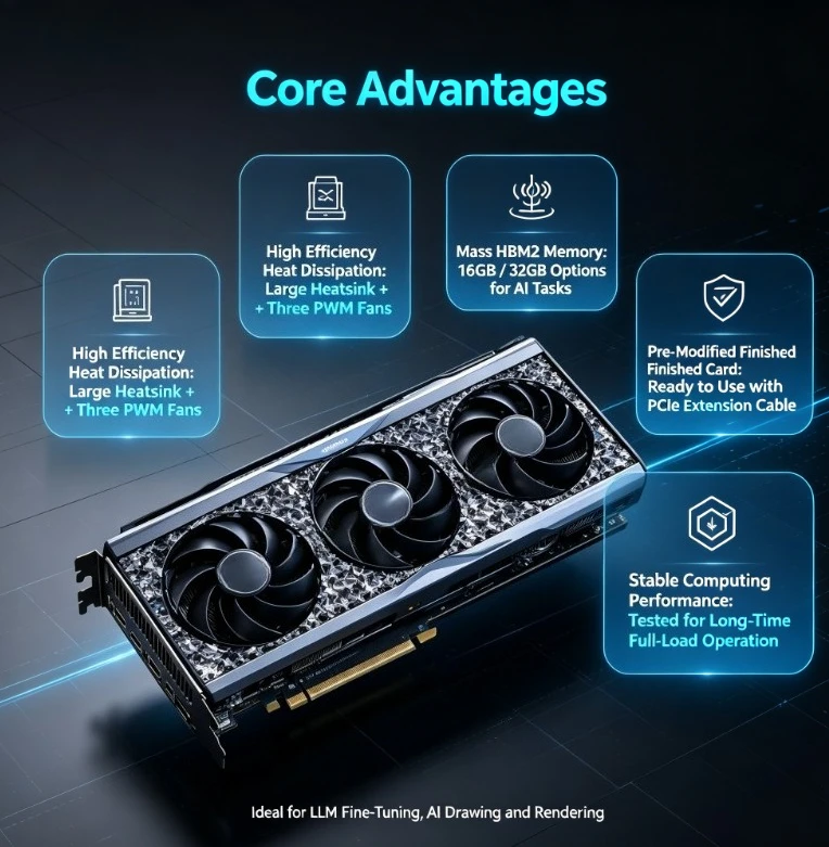V100 GPU 32G Modified To 16G Brand New High Performance Graphics Card
