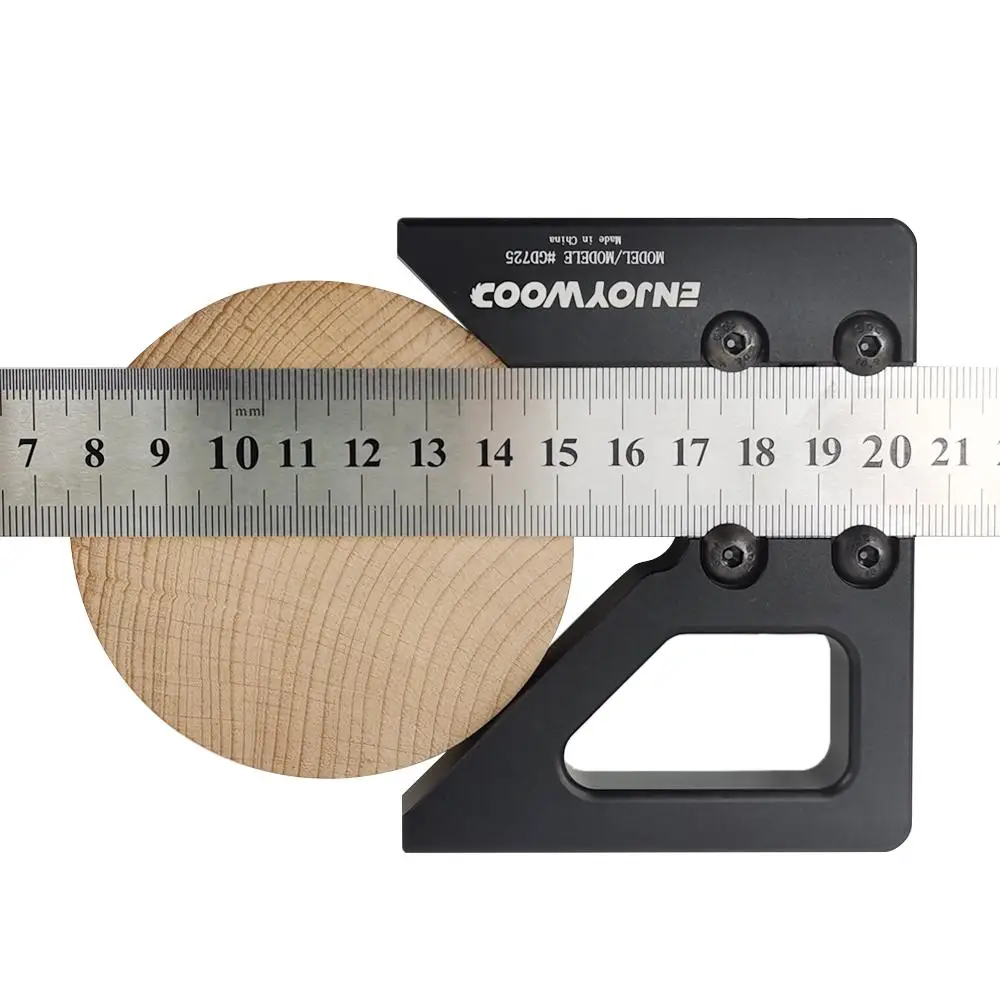 Jenjoywood-Woodworking Center Scriber ، زاوية 45 درجة ، عيار الخط ، مسطرة ، سبائك الألومنيوم ، قياس مقاوم للصدأ ، أداة Scribe