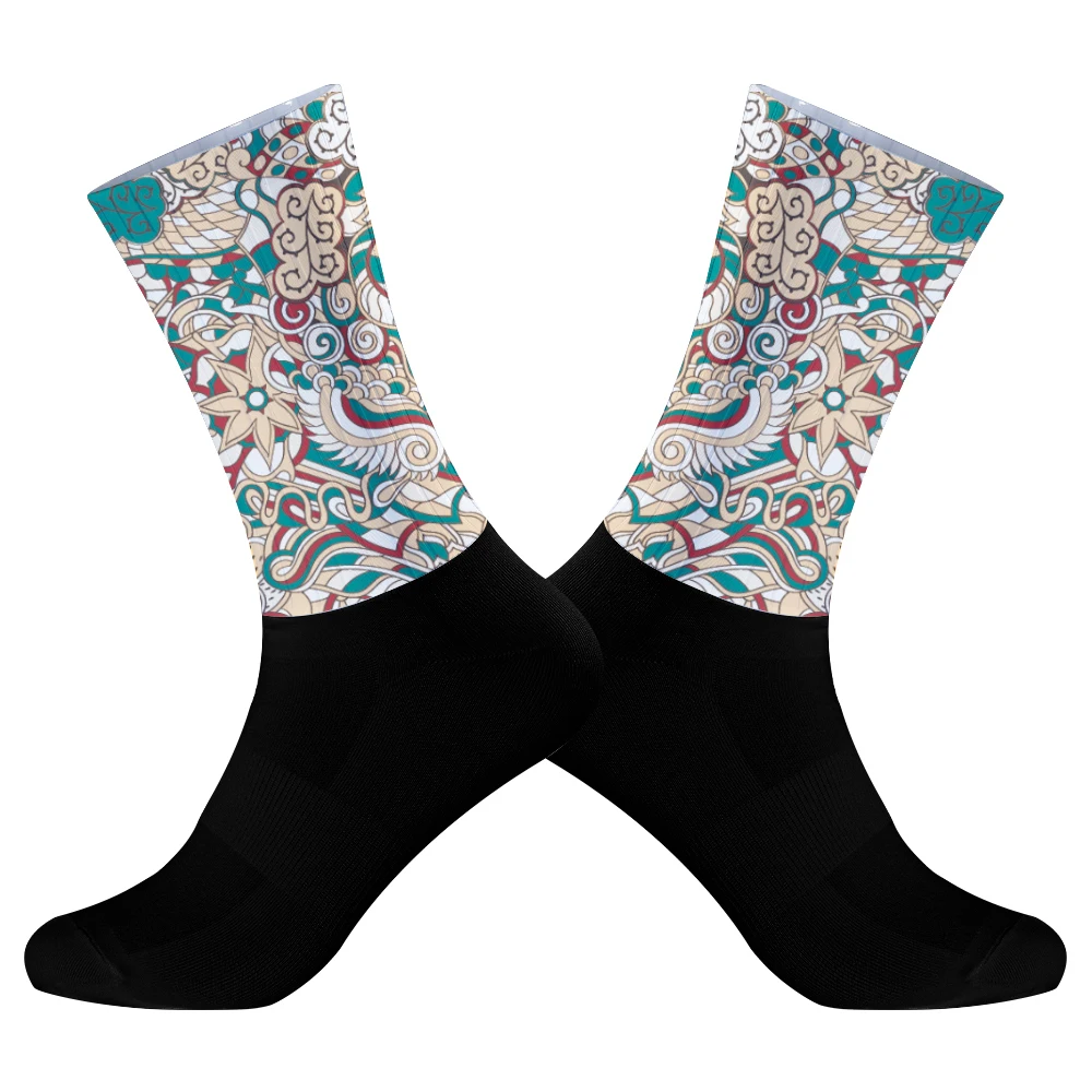 Chaussettes d'équipe de cyclisme, coordonnantes, sans couture, pour la course à pied et le vélo, nouvelle collection 2024