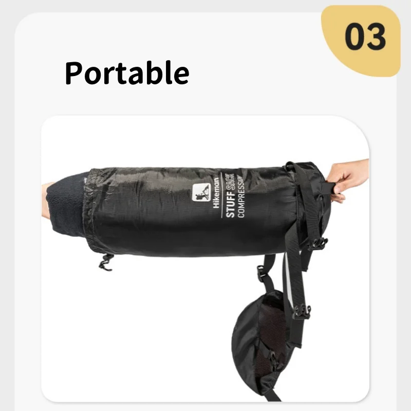 Outdoor Schlafsack Kompression Tasche Camping Reise Kleidung Lagerung Tasche Große Kapazität Tragbare Sachen Sack – Detail 7