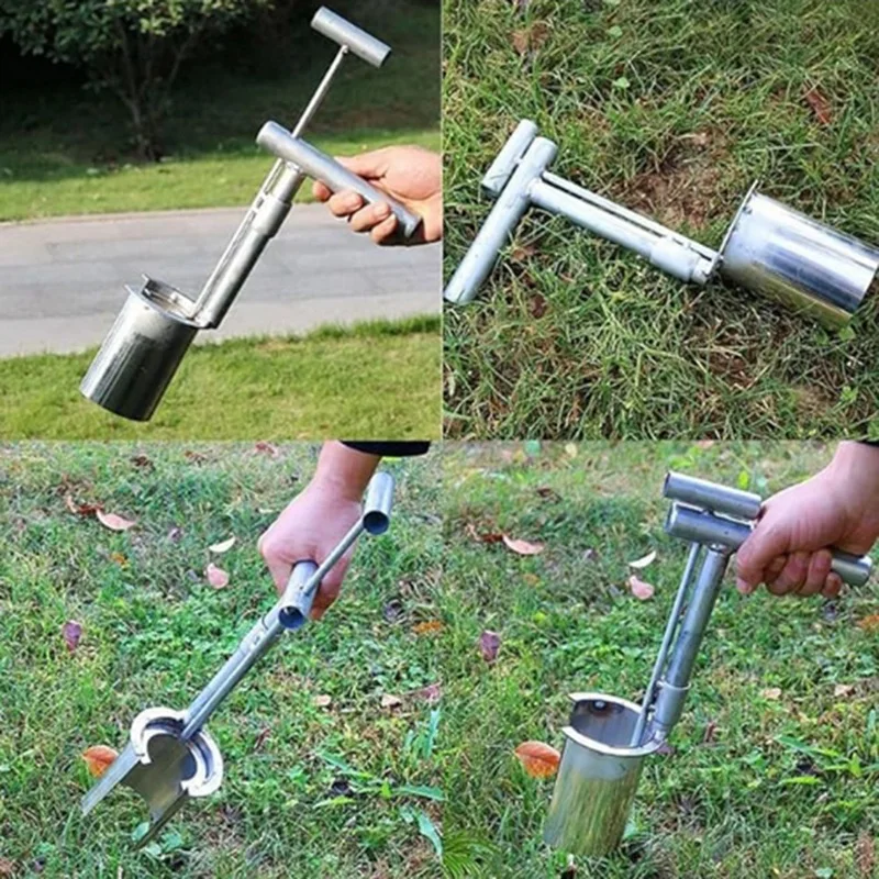 Bulb Planter Tool, Efficient Carbon Steel Planting Tool Set For Transplanting Seedlings, Planting Trees,Aerating Lawns