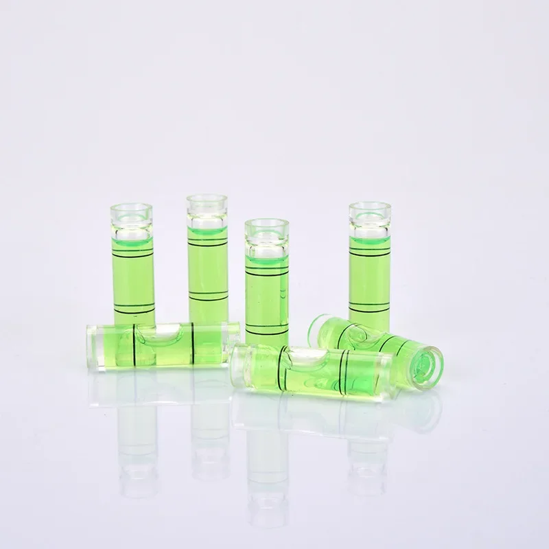 100 Pcs Cylindrical Level Bubble Green Water Spirit Level Measurement Instrument Level Drop Diagnostic-Tool Nivel Burbuja