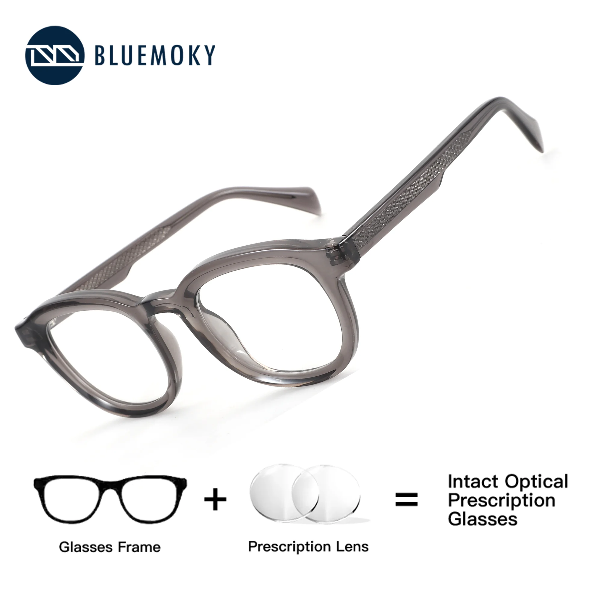 

BLUEMOKY Square Acetate Prescription Glasses Unisex Photochromic Anti Blue Light Women Men Medical Optical Eyewear