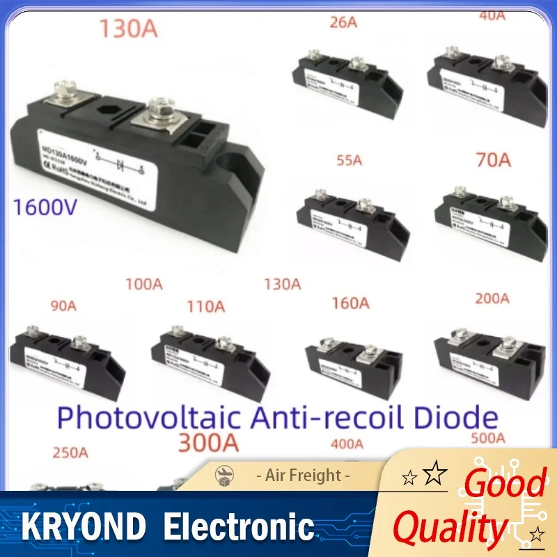 

Фотоэлектрический модуль с диодом против зарядки MD110A1600V 40A-500A Высокая мощность 12V Зарядка для солнечной системы