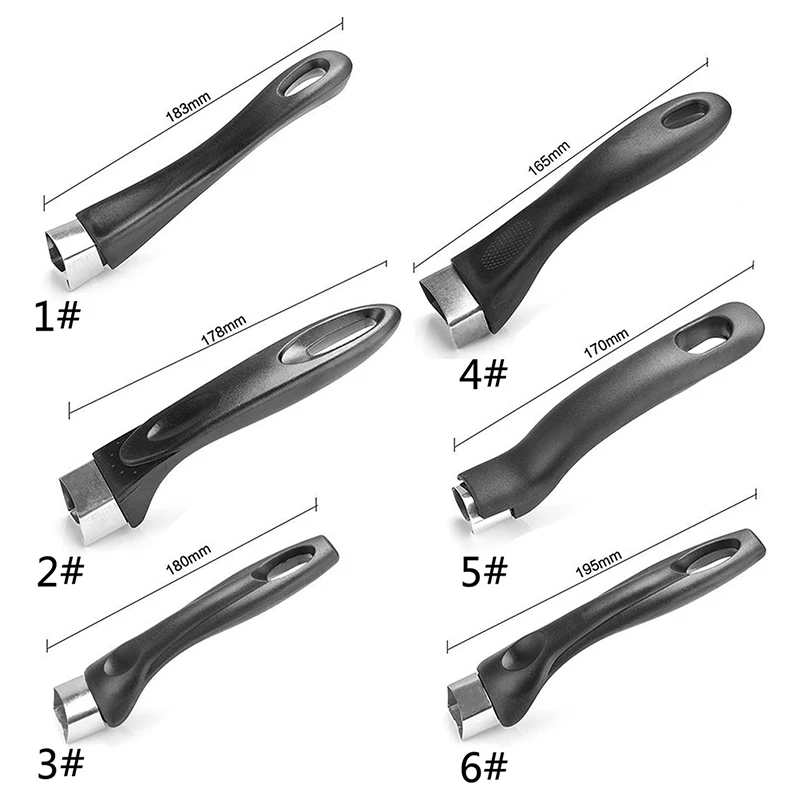 1Pc Long Pot Handle Household Anti Scalding Pan Universal Ergonomic Kitchen Accessories Replacement Removable Bakelite Grip