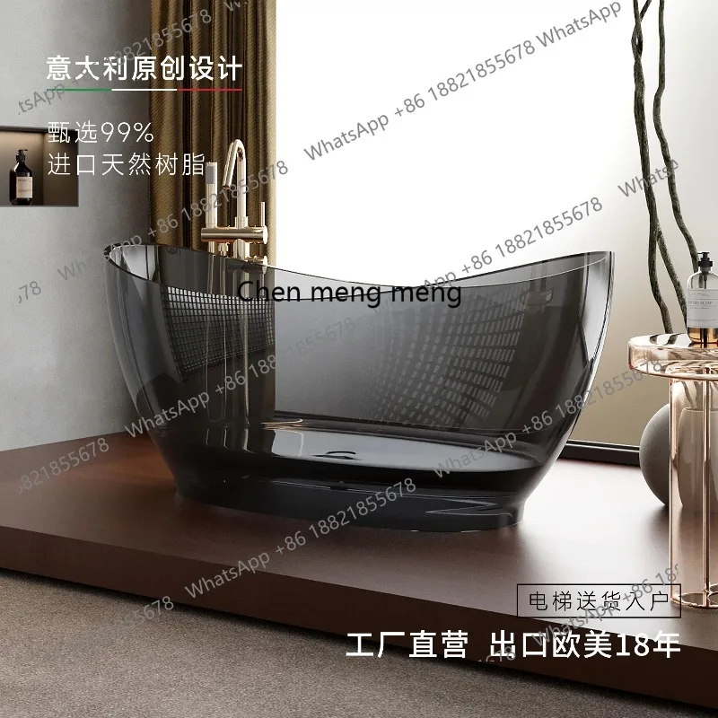 A17 Imported natural resin crystal bathtub Home Hotel B & B Yuanbao-shaped colored resin crystal bathtub