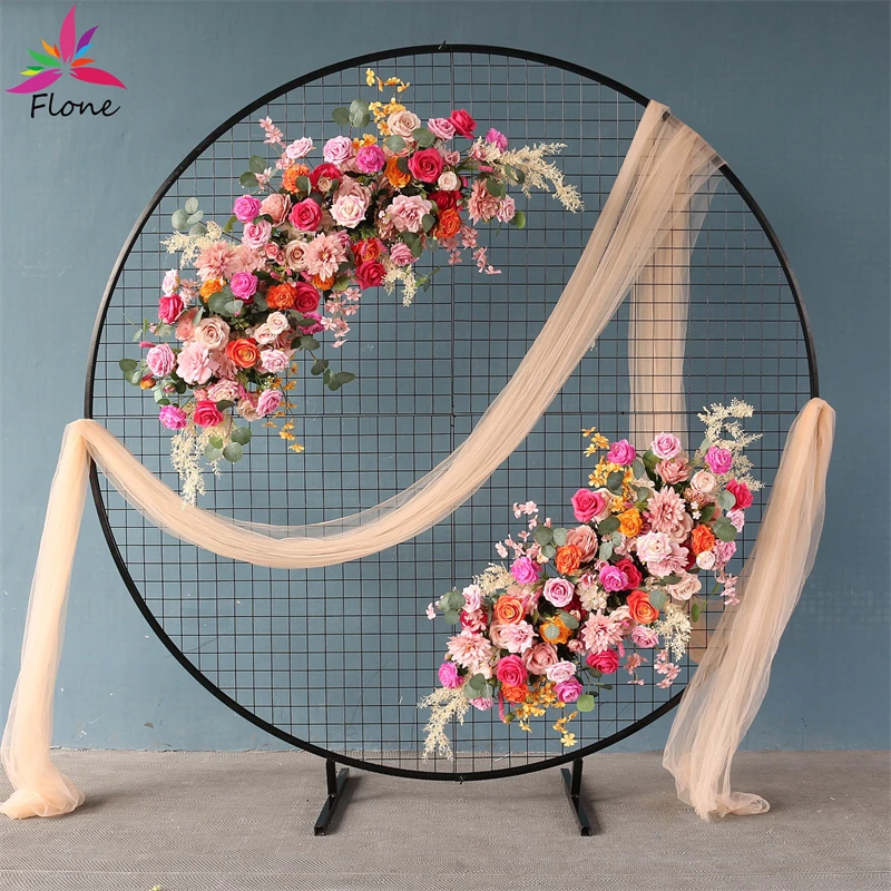 

1.2x0.4m Pink Red Flower Arrangement Wedding Backdrop Deco Artificial Rose Eucalyptus Floral Row Party Table Window Display