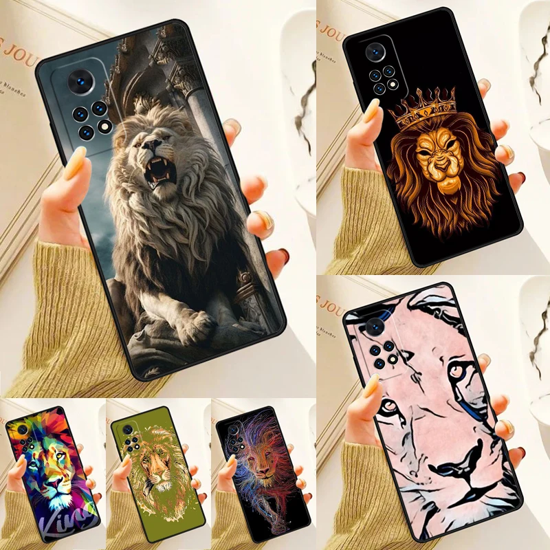 Alpha King Lion Drawn Art Case For Samsung Galaxy S24 Plus S23 S20 S21FE Lite S22 Ultra Note 20 S8 S9 S10 Phone Coque