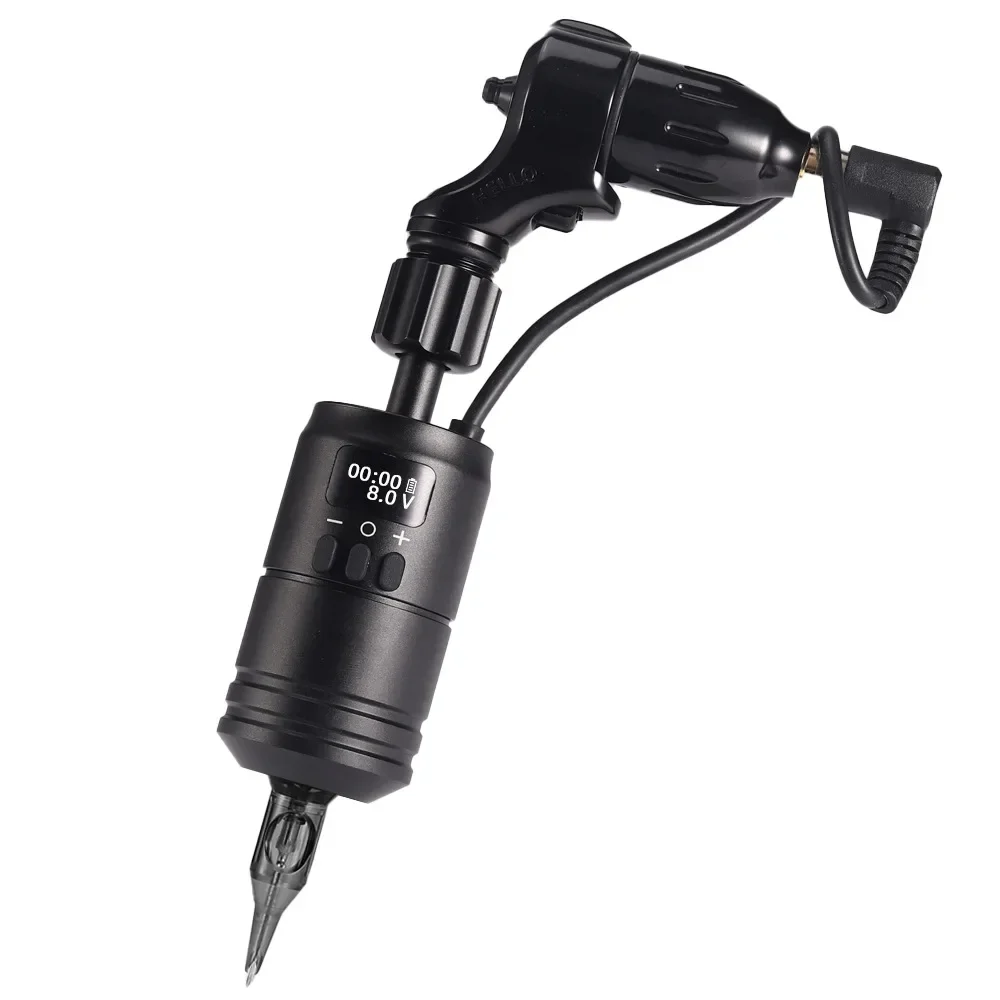 Portable Wireless Tattoo Power Supply Kit 1600mAh Battery Grip Integrated RCA Charging For Tattoo Cartridge Machine Supplies - Image 3