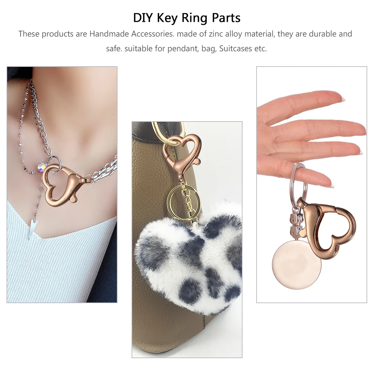 

10 Pcs Hardware Lobster Buckle Key Ring Parts Bags Buckles Bracelet Funny Golden DIY Chain
