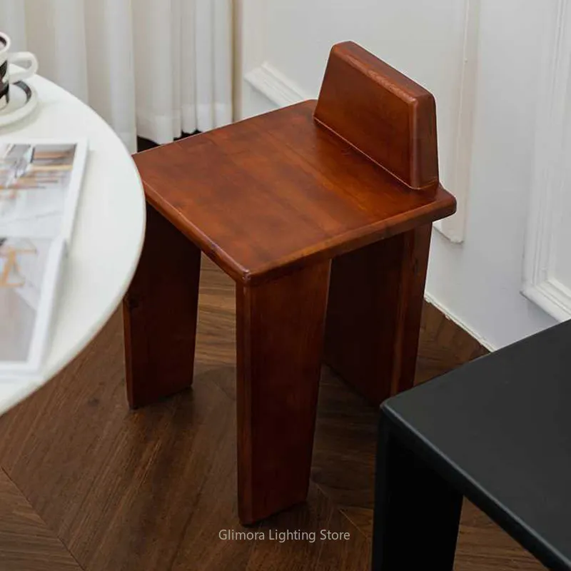 Mid-Century Modern Light Luxury Accent Chair with Ergonomic Backrest, Designer Dining Stool for Living Room Home view 3