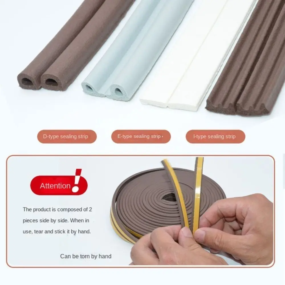 New Foam Door Seal Strip 6Meters Flexible Weatherstrip Soundproof Windproof Seal Stopper Window