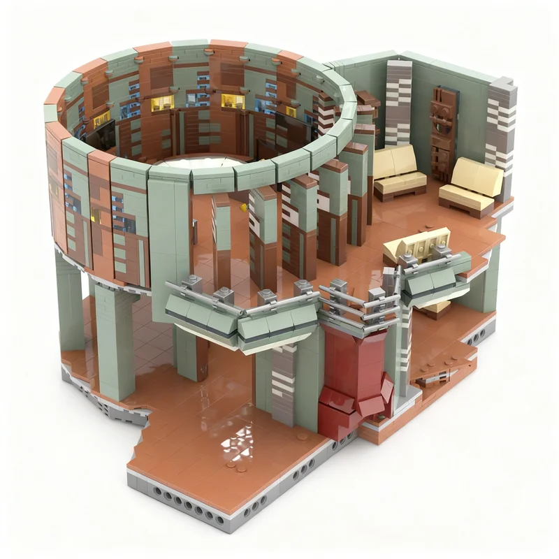 2891pcs MOC Space Stargate Atlantis Conference Room Model toys Building blocks Construction Christmas gift Kids Birthday idea