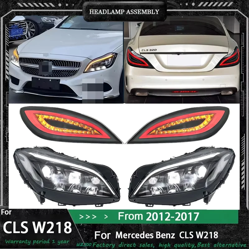 

Фары + задний фонарь для Mercedes Benz CLS W218 2012 2013 2014 2015 CLS300 CLS350 фары автомобильные аксессуары Plug And Play
