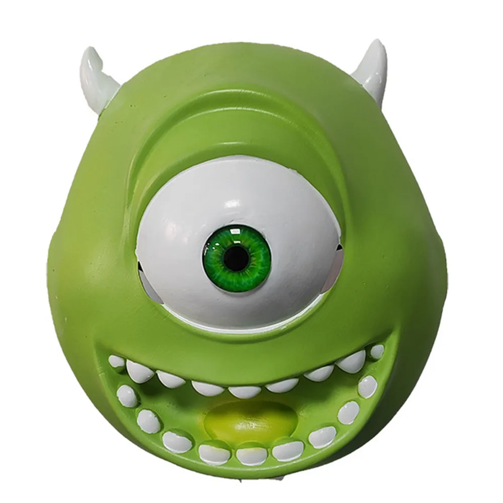 Grüne Einäugige Maske Halloween Latex Monster Lustige Party Karneval Cosplay Maske – Detail 4