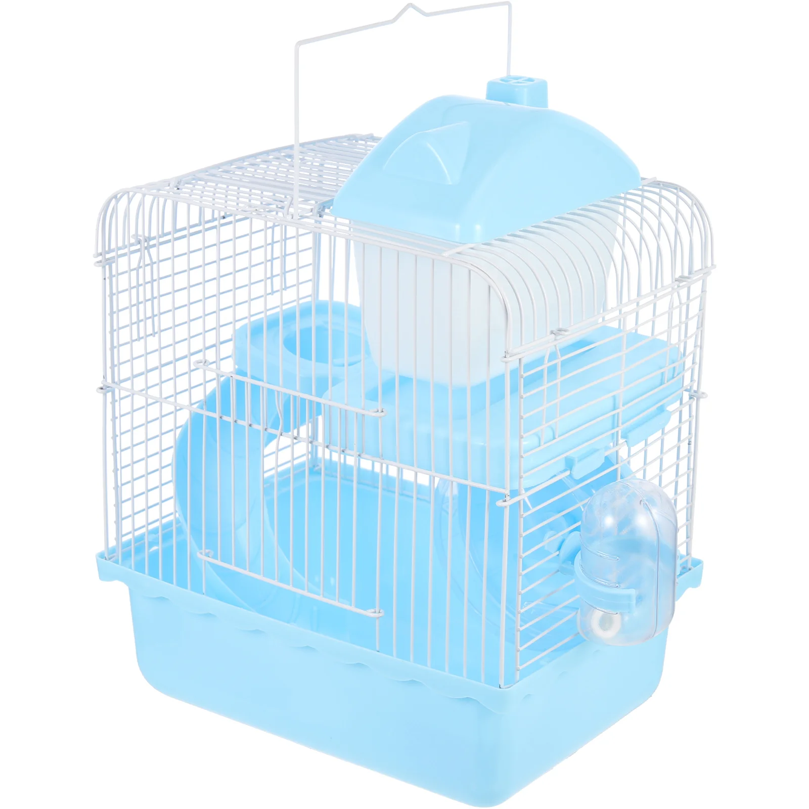 

Hamster Cage Small Villa Squirrel Straight Hair Castle Double-deck Nest Abs Iron Double-layer