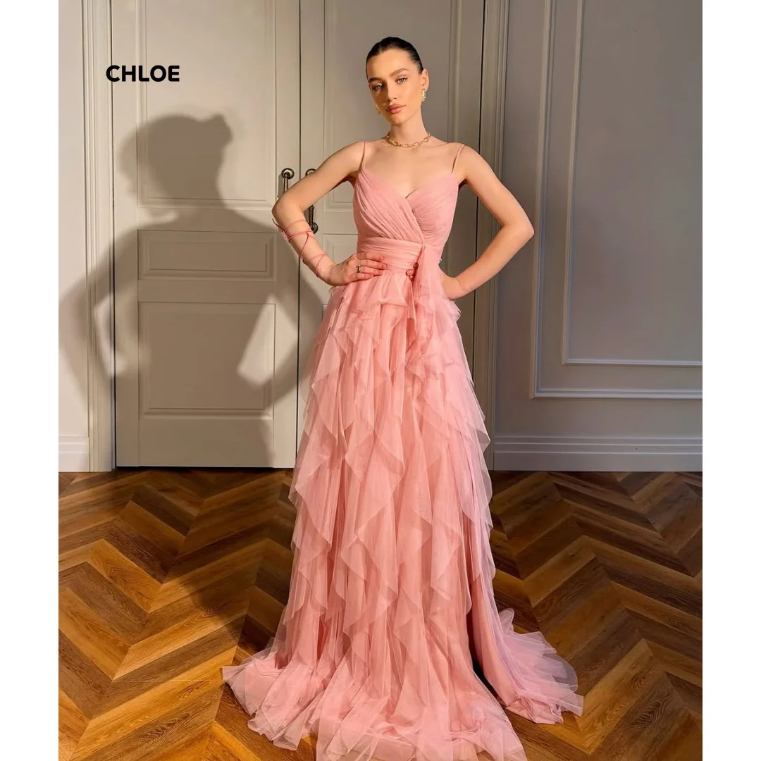 

Custom Made Evening Dresses Woman Elegant Woman Party Dress Off-shoulder Line A Sleeveless Modest Prom Dress 2025 Robe Soiree