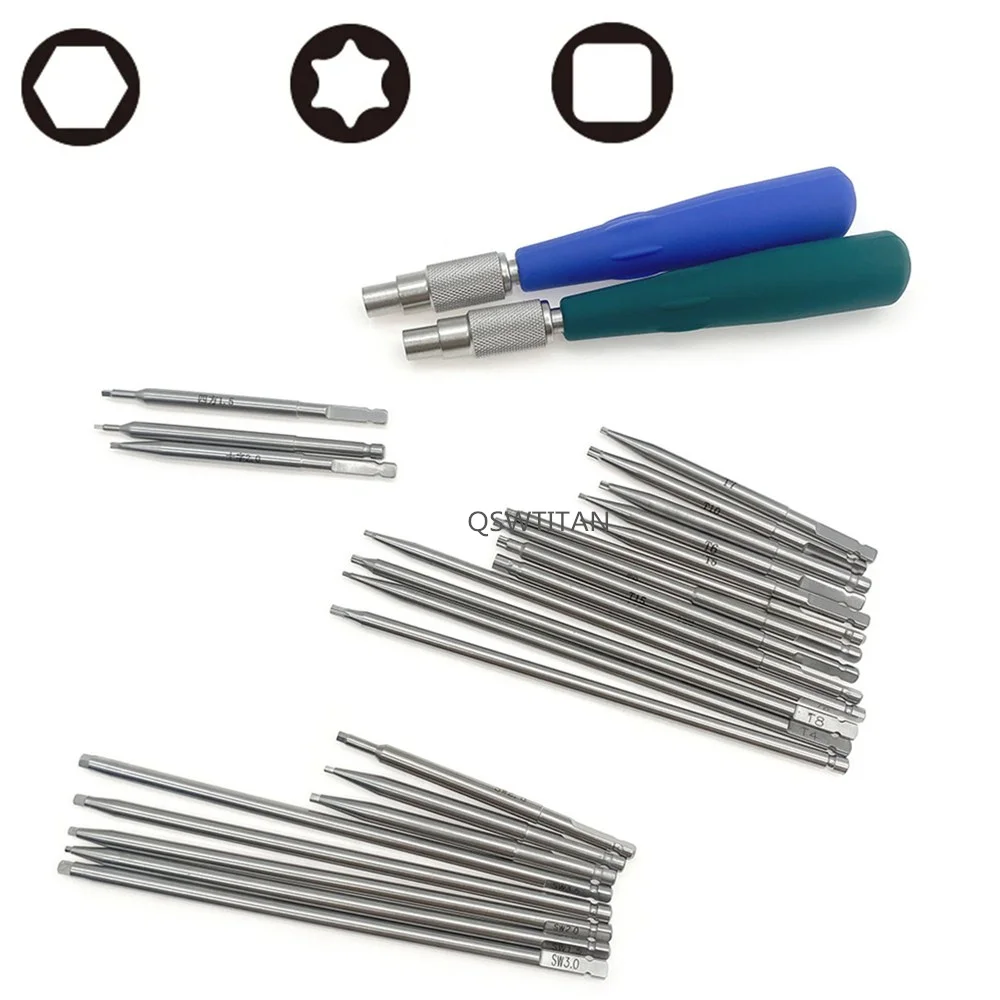 Orthopaedic  Bone Screw Driver Instruments Spinal Pedicle Screw Nail Cap AO Driver Hex Screwdriver  AO Plum Star Driver