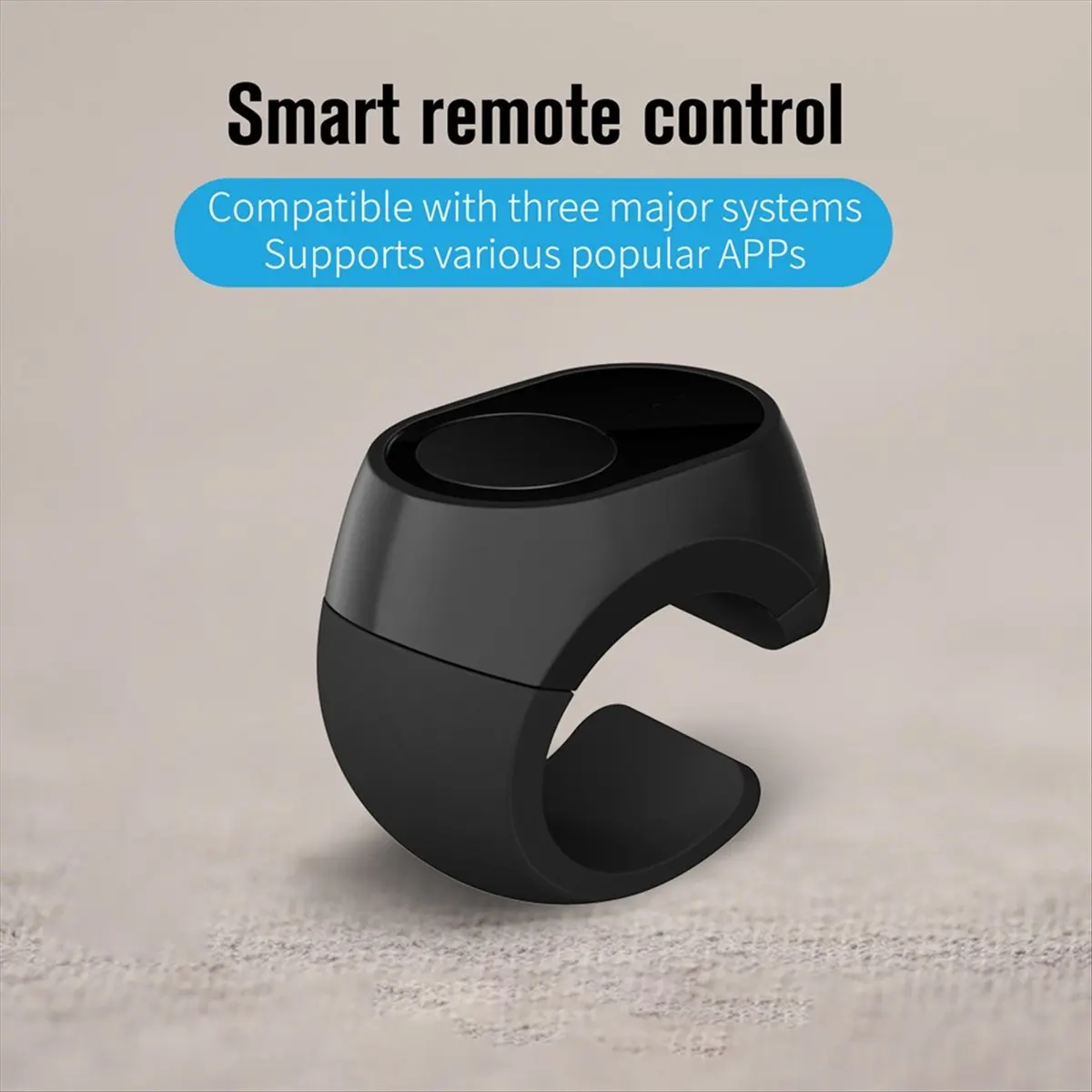 【DTC7BG!】Remote Control Ring Wireless Bluetooth-Compatible Mobile Remote Control Ring Support Smartphone/PC/BT Keypad Silver