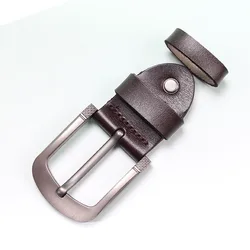 Hebilla de cinturón para hombre, hebillas de repuesto hechas a mano, hebilla de Pin de aleación, cabeza de cinturón, accesorios de costura artesanal de cuero, 1 ud.