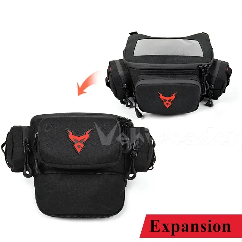 Waterproof Motorcycle Front Bag Universal Windshield Handlebar Fork Storage Bag Multifunction Waist Bag Phone Navigation Pocket