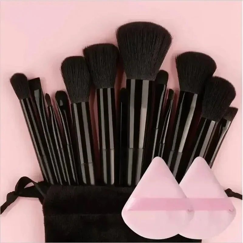 Conjunto profissional de pincéis de maquiagem – pincéis macios e fofos, tipo Kabuki, para aplicar base, pó e sombra. |   Kit de Ferramentas de Beleza