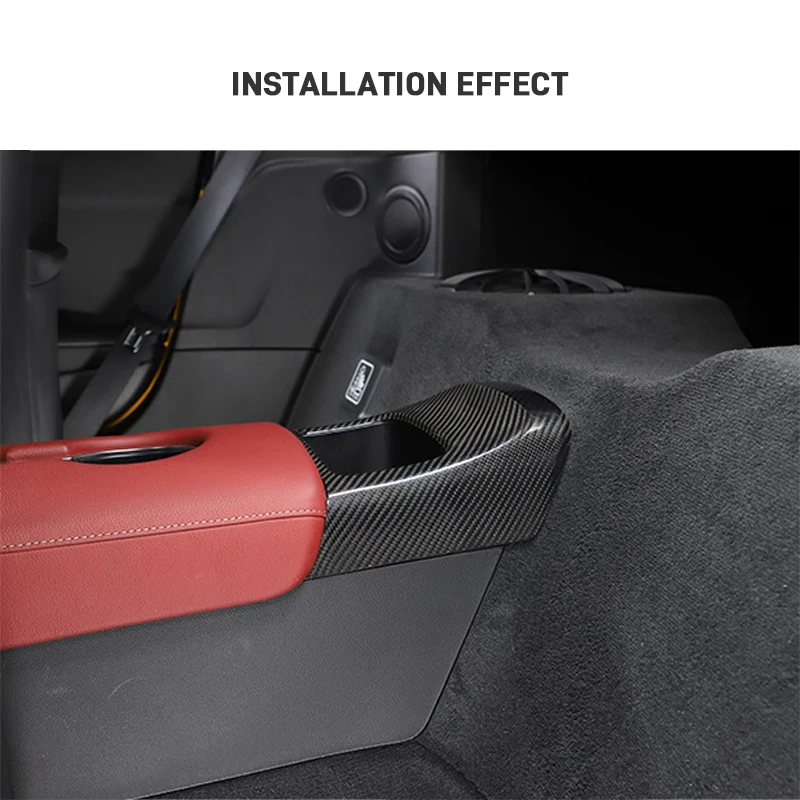 For Toyota GR Supra MK5 A90 A91 2019-2025 Real Carbon Fiber Car Rear Armrest Box Storage Frame Cover Trim Sticker Accessories - view 6